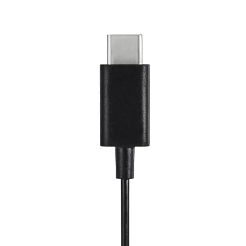 Amazon Basics Wired Earbuds with Microphone, in Ear Headphones, USB-C, 4.2 ft Long Cable, S/M/L Ear Tips, One Size, Black