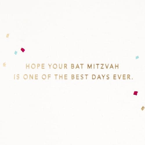 Hallmark Signature Bat Mitzvah Card (Best Day Ever) B0CFBY6PXL