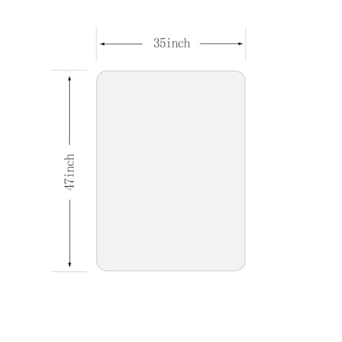 [Upgraded Version] Crystal Clear 1/5" Thick 47" x 35" Heavy Duty Hard Chair Mat, Can be Used on Carpet or Hard Floor