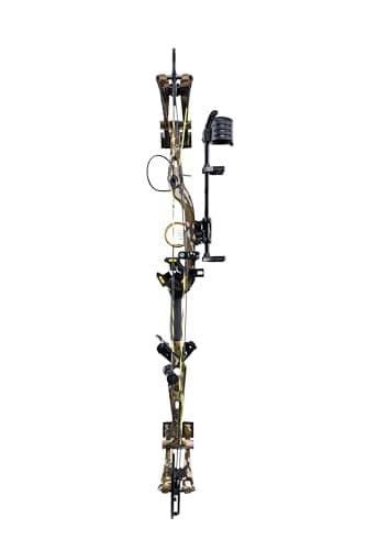 Bear Archery Adapt 2 Ready to Hunt Compound Bow Archery Set with Archery Accessories Including IMS V-Biscuit Rest, 4 Pin Sight, & Stabilizer, 24”- 31” Draw Length, Up to 320 FPS