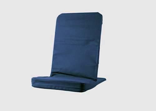 Folding BackJack -Made in The USA- Navy Cotton Fabric Lightweight Floor Seating Chair for Gaming, Families, Parents, Daycare, Back Support, Reading, Yoga, Meditation, Dorm, School