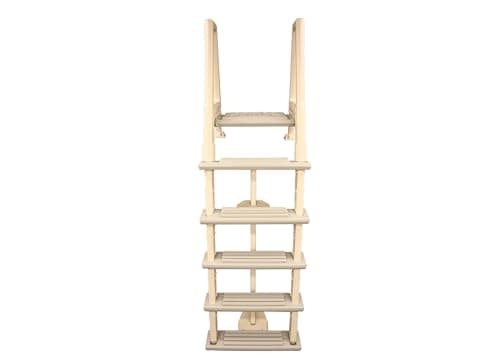 Confer Plastics 6000X Heavy Duty Above Ground in-Pool Swimming Ladder for Decks Adjustable from 42IN to 56IN HIGH