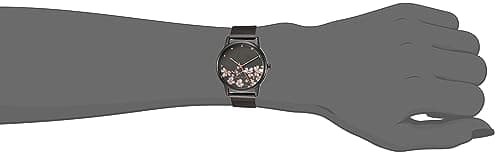 Nine West Nine West Women's Floral Dial Mesh Bracelet Watch