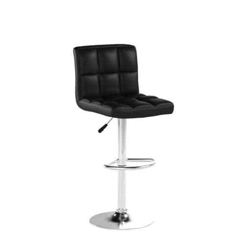 BestOffice Bar Stools Set of 2, Adjustable PU Leather Swivel Barstools, Modern Counter Stools with Back and Footrest, Counter Height Barstools for Bar, Kitchen and Dining Room