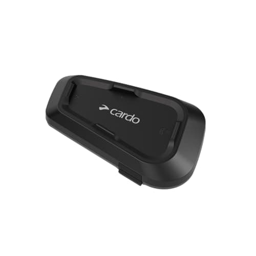 Cardo Systems Spirit Motorcycle Bluetooth Communication Headset, 2-Way Bluetooth, Thin 32mm Speakers, Waterproof, Universal Connectivity - Single Pack