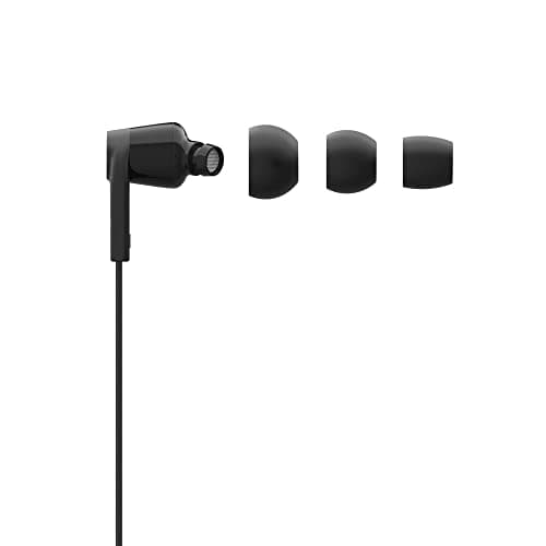 Belkin SoundForm Wired Earbuds with USB-C Connector, In-Ear Earphones w/ Microphone - USB-C Headphones for iPhone 15, iPad Mini, Galaxy S24, Google Pixel, Android, and More - Black