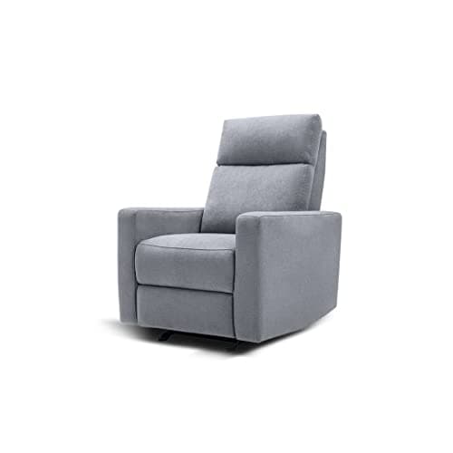 Nurture& The Manual Glider Premium Modern Recliner Nursery Glider Chair with Spill, Stain Proof Fabric | Designed with a Thoughtful Combination of Function and Comfort | Water Repellant (Gray)