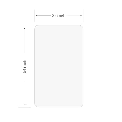 [Upgraded Version] Crystal Clear 1/5" Thick 54" x 32" Heavy Duty Hard Chair Mat, Can be Used on Carpet or Hard Floor