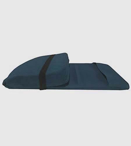Folding BackJack -Made in The USA- Navy Cotton Fabric Lightweight Floor Seating Chair for Gaming, Families, Parents, Daycare, Back Support, Reading, Yoga, Meditation, Dorm, School