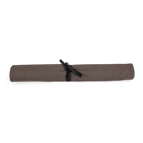 HERSENT A Chef's Knife Roll Bag - Portable Travel Chef Knife Case Carrier Holder Storage Bag With 4 Slots Best Gift For Pro Chef Or Culinary Enthusiasts Men Women HGJ03-P (Coffee)