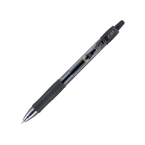 PILOT G2 Premium Refillable & Retractable Rolling Ball Gel Pens, Fine Point, Black Ink, 12 Count (Pack of 1) (31020)