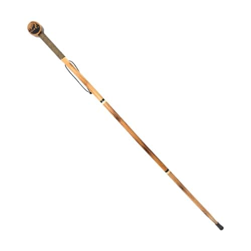 SE 3 Piece 55" Detachable Pine Wood Walking/Hiking Stick with Metal Tip, Reinforced Rubber Tip, and Water-Resistant Travel Pouch - Portable and Durable for Outdoor Adventures