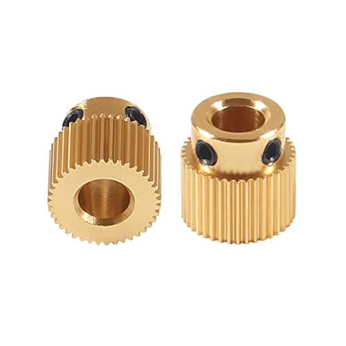 Aokin Brass Extruder Wheel Gear 40 Teeth Drive Gear 3D Printer Parts for Creality Ender 3, Ender 3 Pro, Ender 3 V2, Ender 5/5 Pro/5 Plus, CR-10/10S, CR-10 S4, CR-10 S5, 3 Pcs with a Wrench