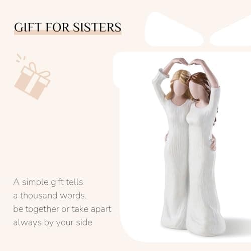 Gifts for Best Friends Women: Soul Sister Friendship Bestie Birthday Gift - Unique Present for Sisters from Sister Resin Figurines
