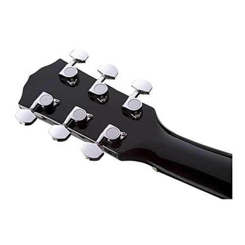 Fender Acoustic Guitar, with 2-Year Warranty, CD-60 Dreadnought V3 Classic Design with Rounded Walnut Fingerboard and Alloy Steel Strings, Glossed Black Finish, Spruce Top, Includes Hard-Shell Case