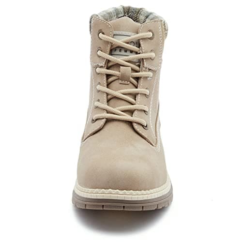 ANJOUFEMME Work Hiking Boots for Women Waterproof - Womens Outdoor Ankle Boots Lightweight Snow Winter Boots for Trekking Walking