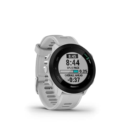 Garmin Forerunner 55, GPS Running Watch with Daily Suggested Workouts, Up to 2 Weeks of Battery Life, White