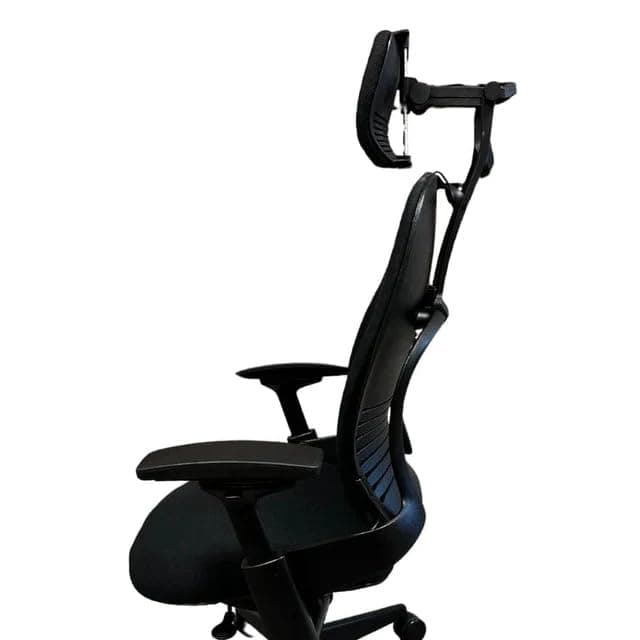 OFFICE LOGIX SHOP Leap V2 Chair with Headrest Bundle (Fabric, Black)