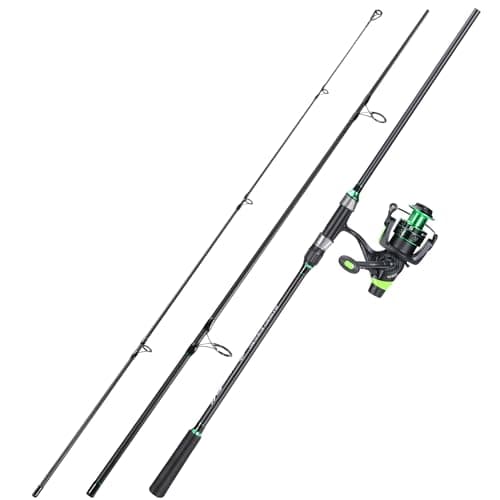 Sougayilang Surf Fishing Rod Combo IM8 Carbon 3 Piece Travel Spinning Rod with 4000 Size Spinning Reel (9'/10'/11'/12')
