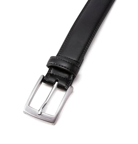 MILORDE Men's Genuine Leather Dress Belt, Handmade, 100% Cow Leather, Fashion & Classic Designs for Work Business and Casual