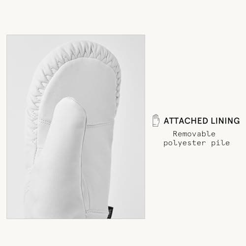 Hestra Unisex Leather Box Mitt, Leather Winter Ski Mittens for Alpine Skiing & Cold Winter Weather for Men & Women