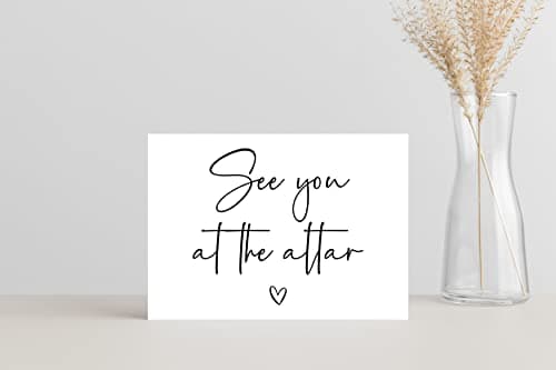 Groom Card From Bride On Our Wedding Day Stationery - See You At The Altar - Husband To Be Letter - Love Gift For Him From Wife - Marry You Vows