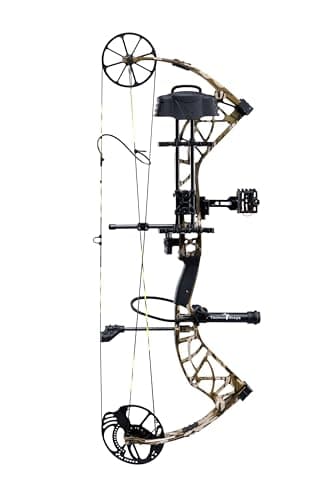 Bear Archery Adapt 2 Ready to Hunt Compound Bow Archery Set with Archery Accessories Including IMS V-Biscuit Rest, 4 Pin Sight, & Stabilizer, 24”- 31” Draw Length, Up to 320 FPS