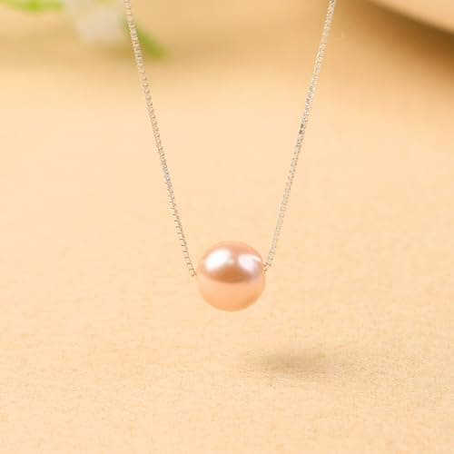 Sereney Birthday Gifts for Girls Women, Sterling Silver Pearl Necklace as 7 9 10 11 13 15 16 18 21 30 40 50 60 Year Old Birthday Gifts, Single Pearl Necklace as Bday Gifts for Friends Lockets