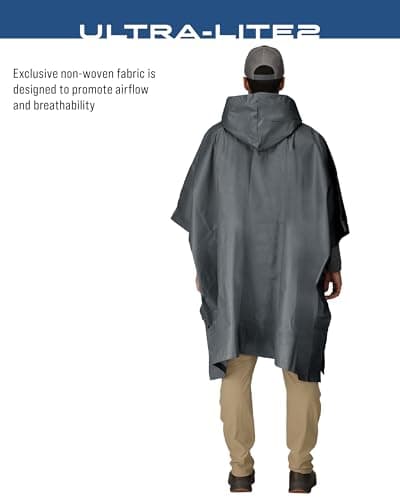 FROGG TOGGS Ultra-lite2 Waterproof, Breathable Rain Poncho, Adult and Youth Sizes