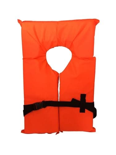 6 Pack Coast Guard Approved Life Jackets. High Visibility Color Type II Keyhole Life Vest in Classic May West Style. Compliance Flotation Device