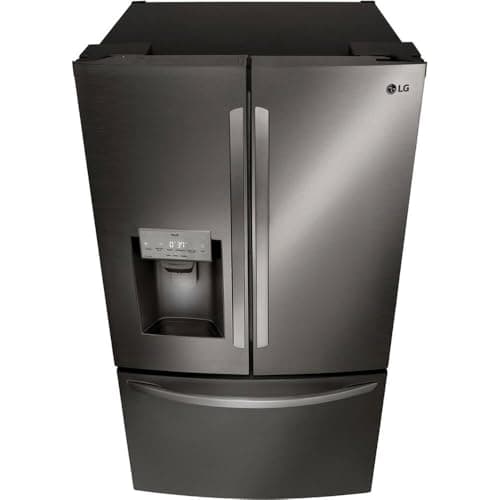 LG 28 Cu. Ft. Smart French Door Refrigerator with Dual Ice Maker, Door Cooling+, Wi-Fi Connectivity, and PrintProof Black Stainless Steel Finish