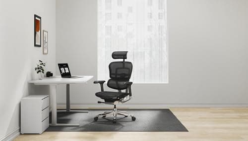 Ergohuman Eurotech ME7ERG GEN2 High Back Mesh Office Chair with Tilt Tension Control, Tilt Lock, Back Angle, Back Height, Synchro Tilt, Seat Height, Seat Depth, and Arm Height Adjustments, Black