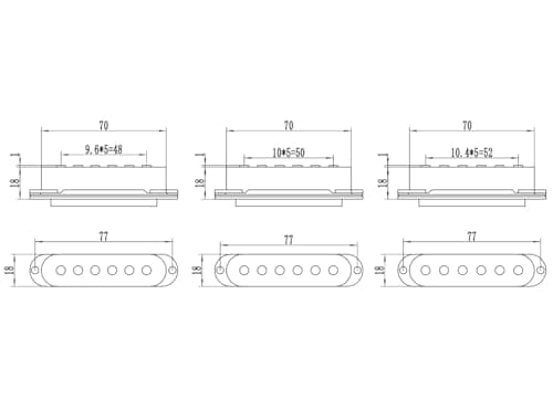 Pareschi 3-Pack Single Coil Pickups for Strat Guitar, Vintage Tone, Easy Install, Suitable for Stage/Recording/Practice Multiple Scenarios (White)
