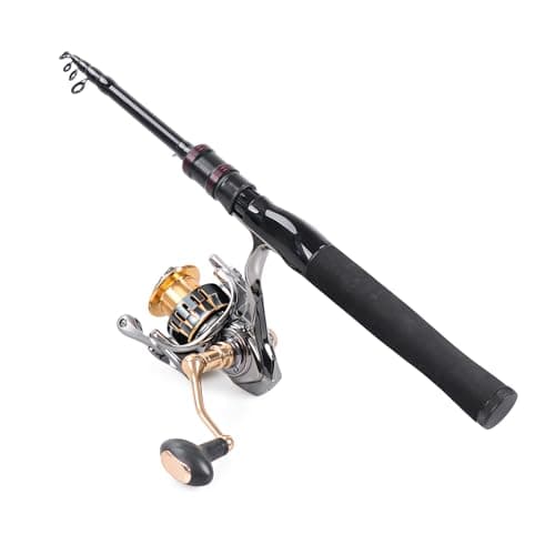 Telescopic Fishing Rod, Collapsible Fishing Rod Portable Spinning Pole for Saltwater and Freshwater, Carbon Fiber Lightweight and Compact Design