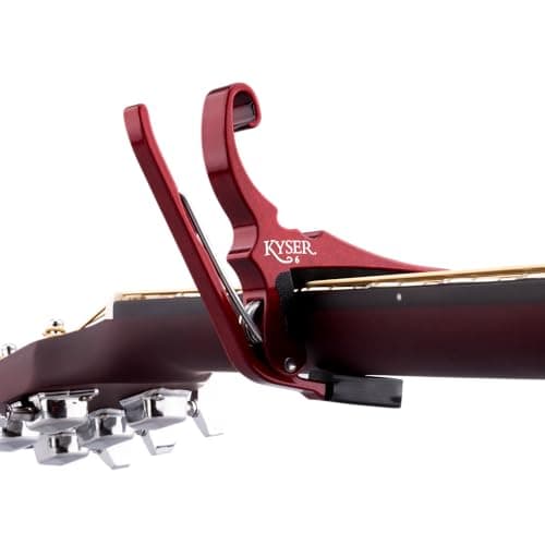 Kyser Quick-Change Guitar Capo for 6-string acoustic guitars, Ruby Red, KG6RA
