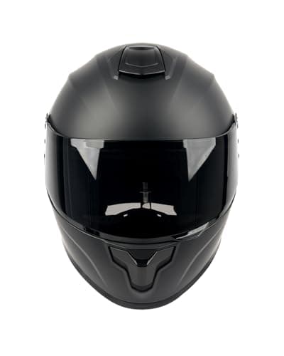 Orthrus Full Face Motorcycle Helmet for Adults Men & Women DOT Approved Motorbike Street Bike Racing Helmets with Tinted & Clear Visors (Matte Black, Large)
