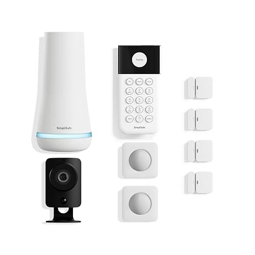 SimpliSafe 9 Piece Wireless Home Security System w/HD Camera - Optional 24/7 Professional Monitoring - No Contract - Compatible with Alexa and Google Assistant