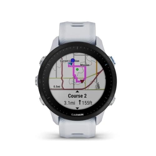 Garmin Forerunner® 955, GPS Running Smartwatch, Tailored to Triathletes, Long-Lasting Battery, Whitestone