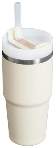 Straw and 3-Position Lid | Cup Holder Compatible for Travel | Insulated Stainless Steel Cup | BPA-Free STANLEY Quencher H2.0 Flow State Tumbler, 14 oz, Cream 2.0 B0CP9Z16VD