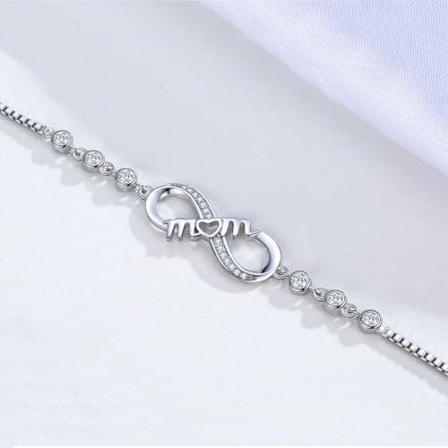 Gifts for Mom, Infinity Love Bracelets for Mom, Birthday Gifts for Women Wife Mother B0DGDBWBKV