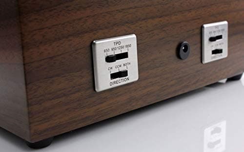 Heiden Double Watch Winder in Walnut - Automatic Watch Window for 2 Watches - Japanese Motor - Zero Magenetization - Use Batteries or Adapter Dual Watch Winder for Automatic Watches for Rolex