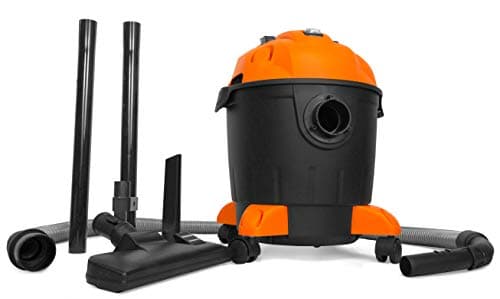 WEN VC4710 10-Amp 5-Gallon Portable HEPA Wet/Dry Shop Vacuum and Blower with 0.3-Micron Filter, Hose, and Accessories,Orange