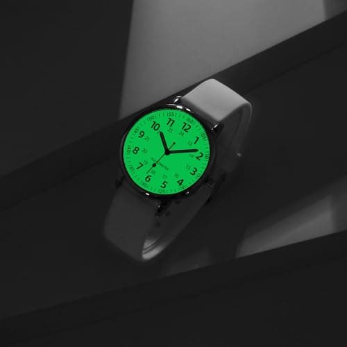 IBSO Women Watch for Nurse Easy to Read Dial Wristwatches Silicone Band Water Resistant Watches Second Hand and 24 Hour