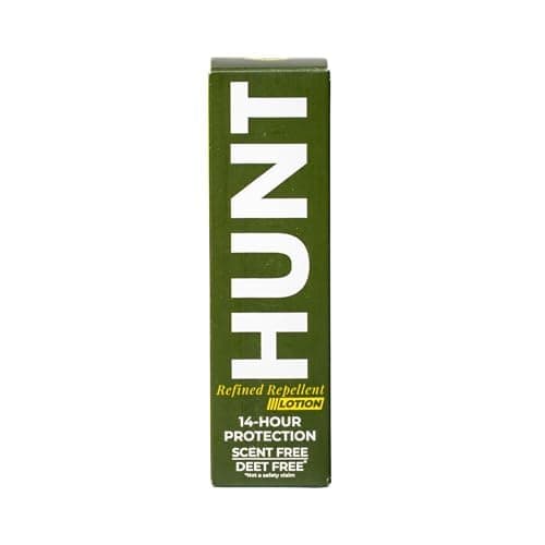 Hunt Insect Repellent Lotion, DEET-Free, Scent-Free, 20% Picaridin, 14-Hour Protection, Non-Greasy, Gun-Safe, Equipment-Safe