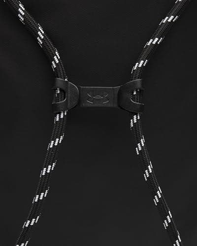 Under Armour Unisex Hustle Sackpack, (001) Black/Black/White, One Size Fits Most