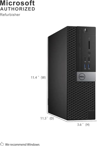 Dell Optiplex 3040 SFF Business Desktop PC, Core i3-6100 3.7GHz, 8GB RAM, 256GB Solid State Drive, HDMI, RJ45, Windows 11 Pro 64bit (Renewed)