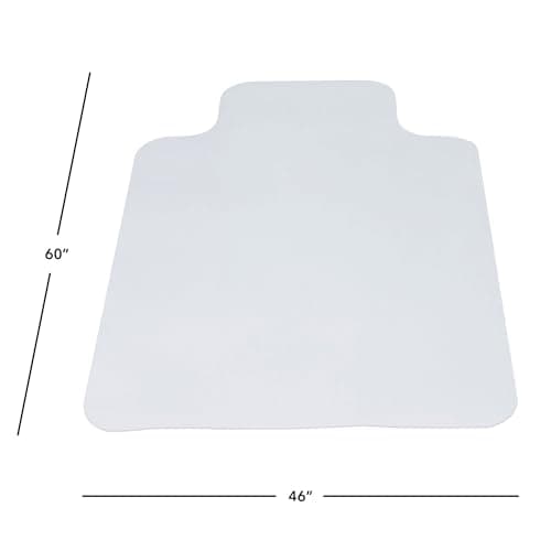 HON Desk Chair Mat for Hard Floor, Office Chair Mat with Extended Lip, Floor Protectors for Work, Home, Gaming, 46" x 60"