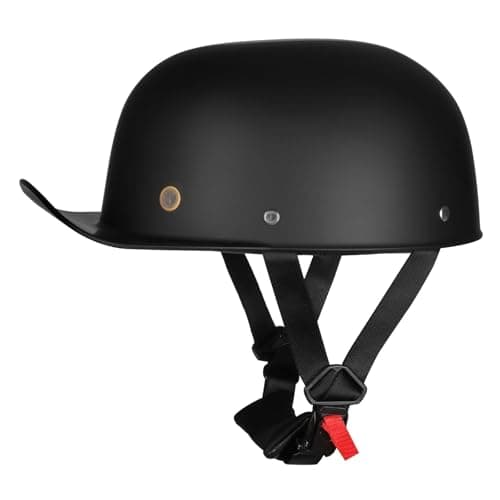 Yesmotor Motorcycle Baseball Helmet - Retro Baseball Style Cap for Unisex-Adult, DOT Approved