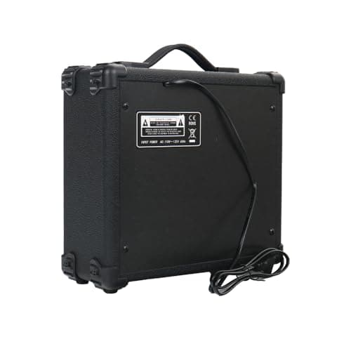 Demusea Electric Guitar Amplifier 20w Guitar Amp Practice Small Portable Travel Mini with Headphone Jack Aux Distortion Gain Treble Bass Volume Jack with 3 Meters Cable Audio Adapter Guitar Picks