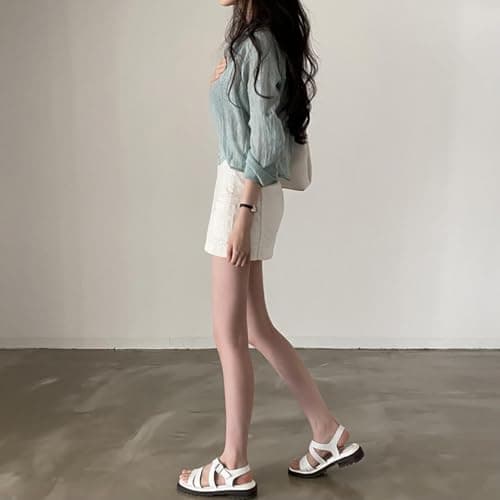 LREUIP Chic Korean Style Academy Style, Casual Perspective Sexy, Versatile Long Sleeved Shirt, Loose top, Elegant Goddess